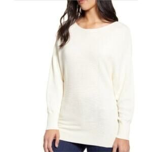 Tommy Bahama Bonita Metallic Sweater L EUC Coastal Luxe Resort Elegant Island